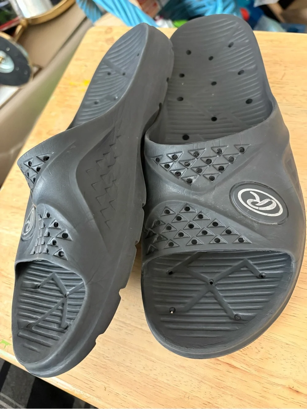 Men's Black Slide Sandals - Comfort Slip-On